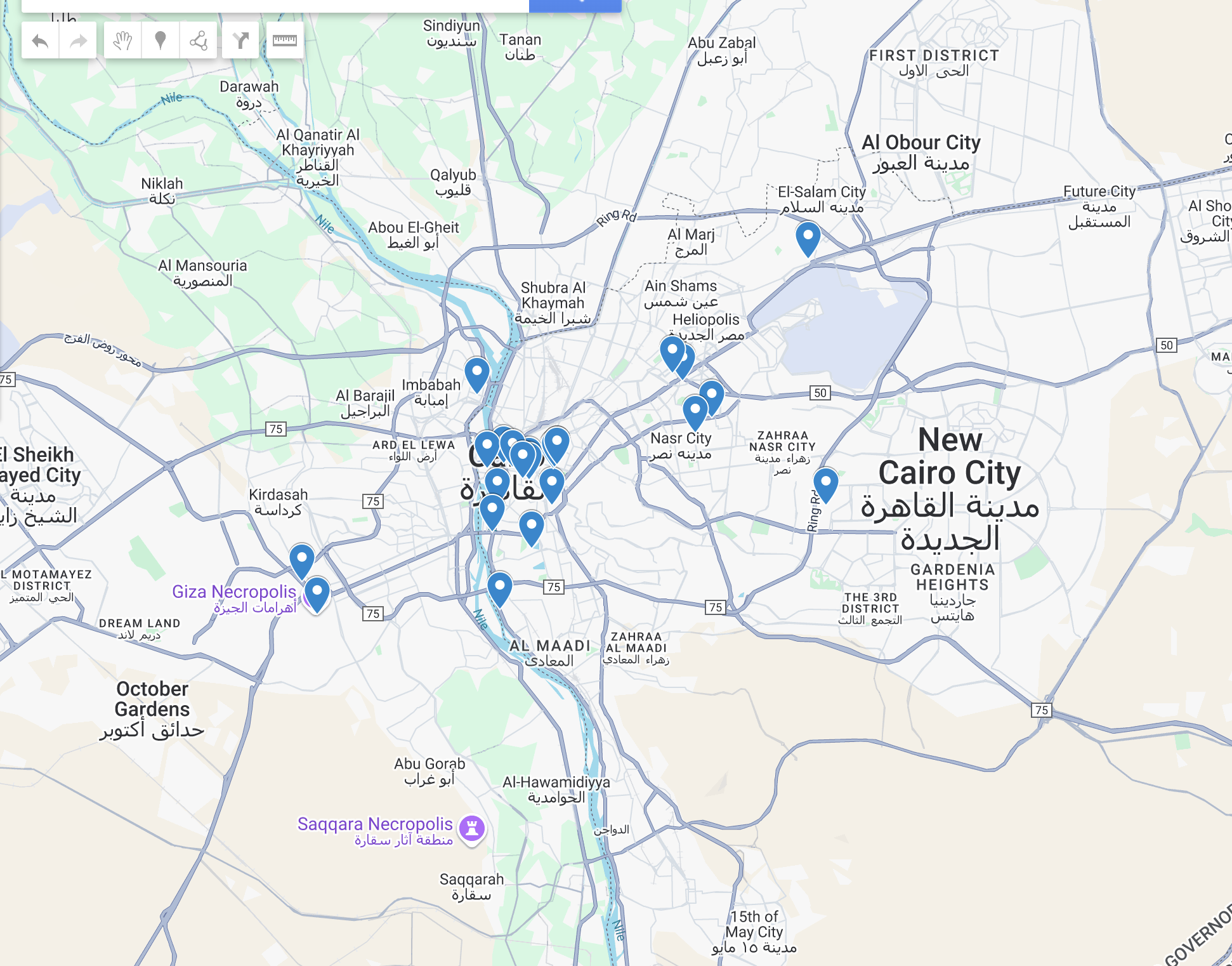 Cairo Google Maps Preview